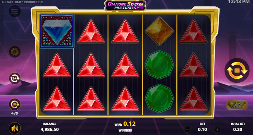 Diamond Staxx Multipays Slot Win