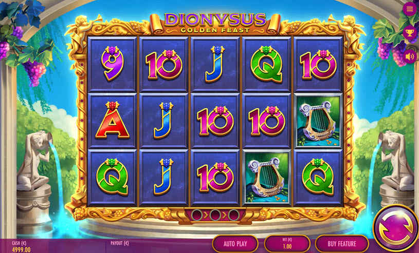 Dionysus Golden Feast Slot gameplay