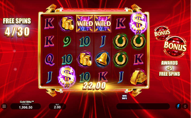 Gold Blitz Slot Free Spins