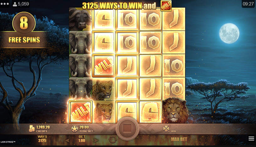Lion Strike Slot Free Spins