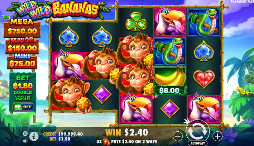Wild Wild Bananas Slot gameplay