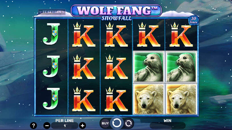 Wolf Fang Snowfall Slot gameplay