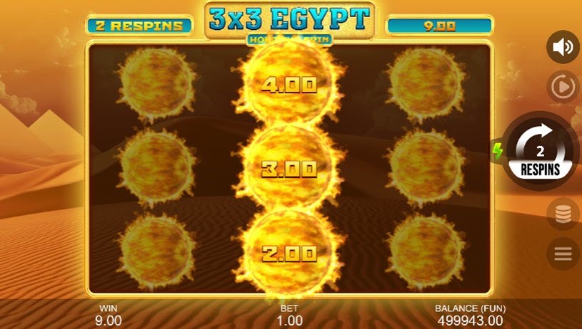 3x3 Egypt Hold The Spin Slot Bonus