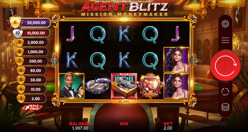 Agent Blitz Mission Moneymaker Slot gameplay