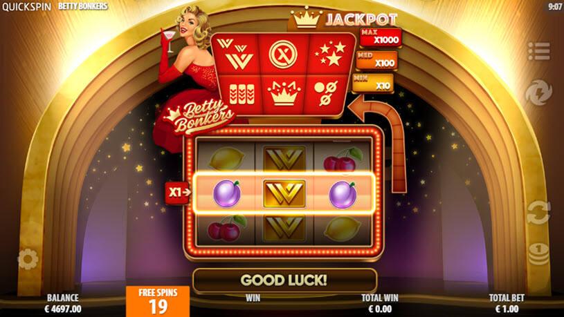 Betty Bonkers Slot Free Spins