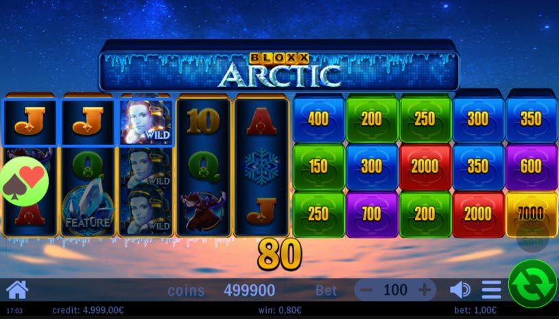 Bloxx Arctic Slot Gameplay