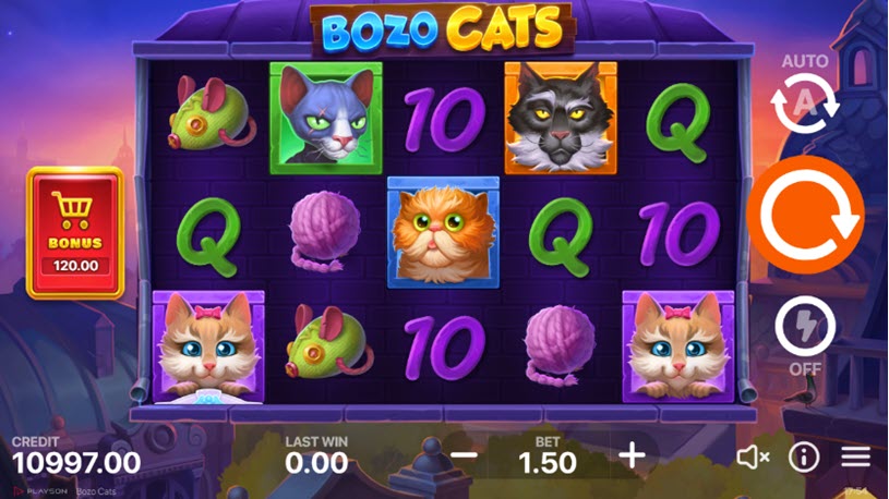 Bozo Cats Slot gameplay