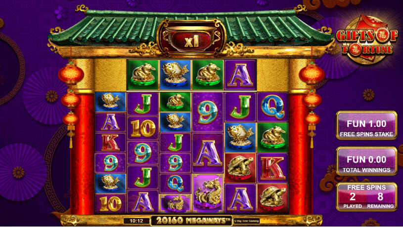 Gifts of Fortune Megaways Slot Free Spins