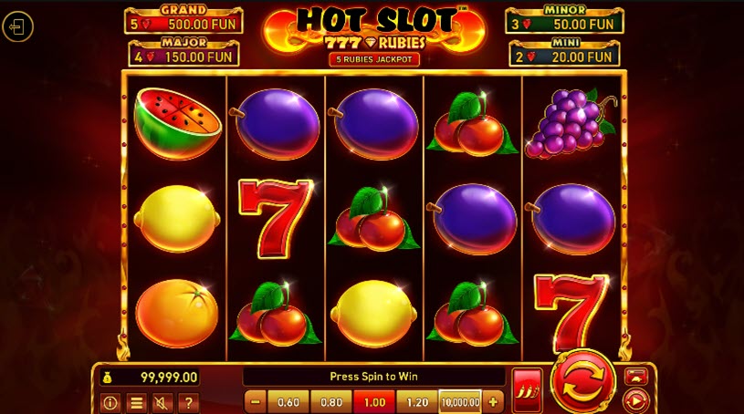 Hot Slot 777 Rubies Slot gameplay