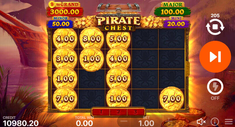 Pirate Chest Hold and Win Slot Bonus