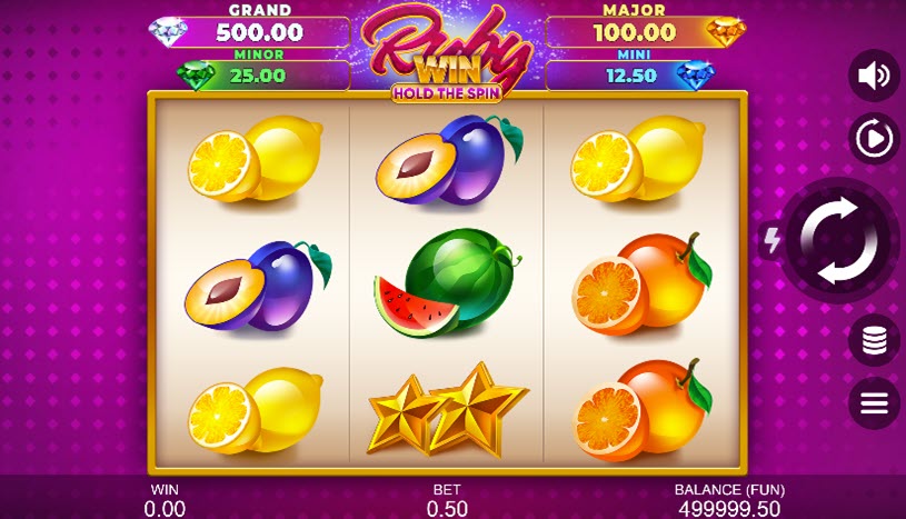 Ruby Win Hold and Spin Slot gameplay
