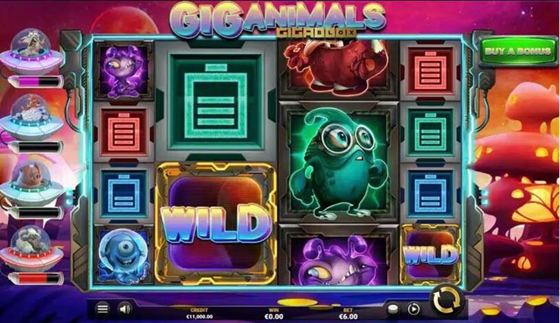 Giganimals Gigablox Slot gameplay
