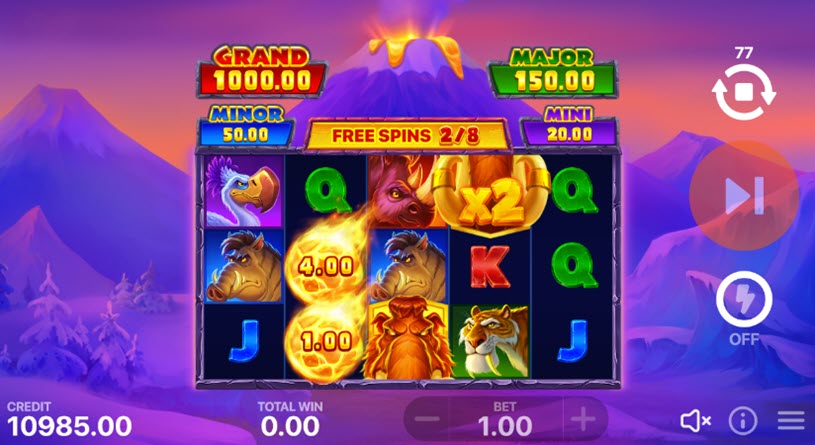 Mammoth Peak Hold and Win Slot Free Spins