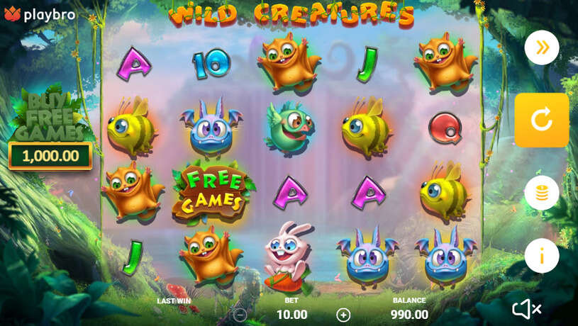 Wild Creatures Slot gameplay