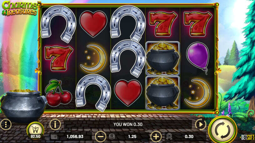 Charms and Treasures Slot gameplay