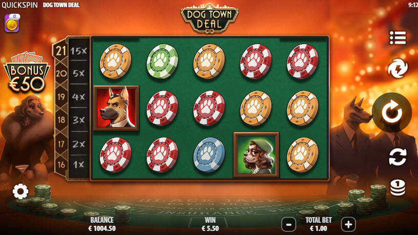 Dog Town Deal Slot gameplay