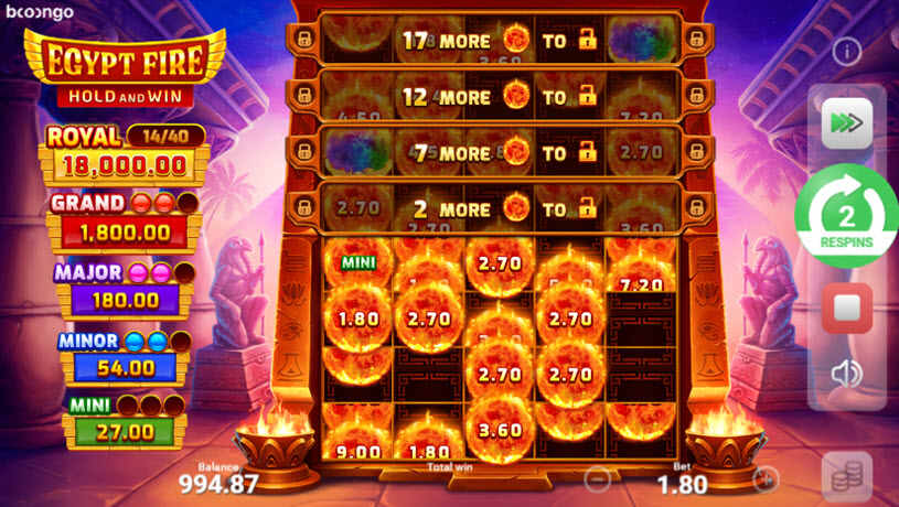 Egypt Fire Slot Bonus Game