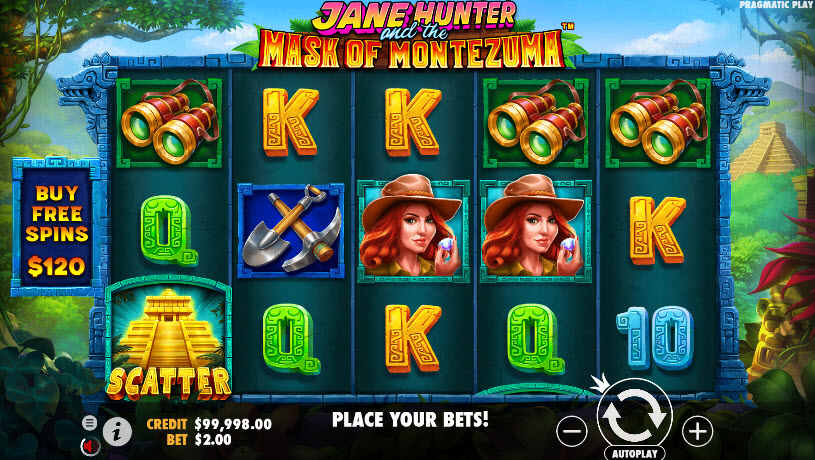 Jane Hunter and the Mask of Montezuma Slot gameplay