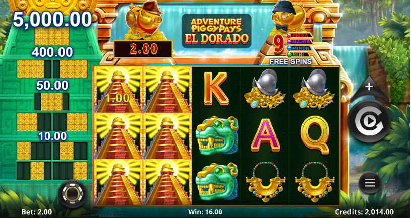 Adventure PIGGYPAYS El Dorado Slot gameplay