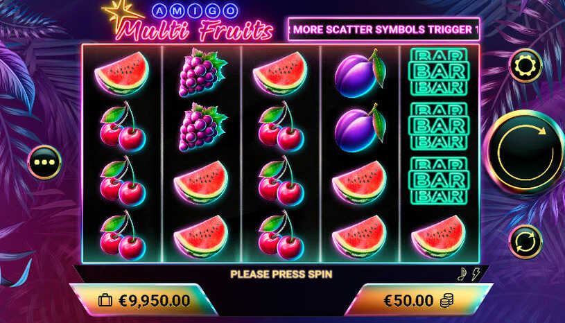 Amigo Multifruits Slot gameplay