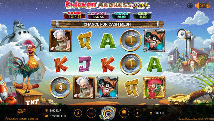 Chicken Madness Ultra Slot gameplay