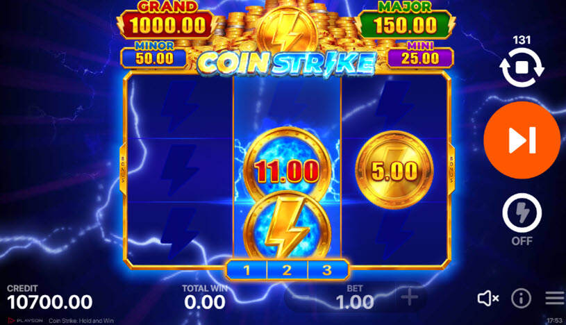 Coin Strike Hold and Win Slot Bonus