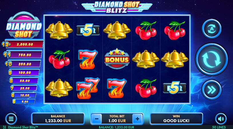 Diamond Shot Blitz Slot gameplay