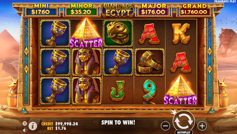 Diamonds of Egypt Slot gameplay