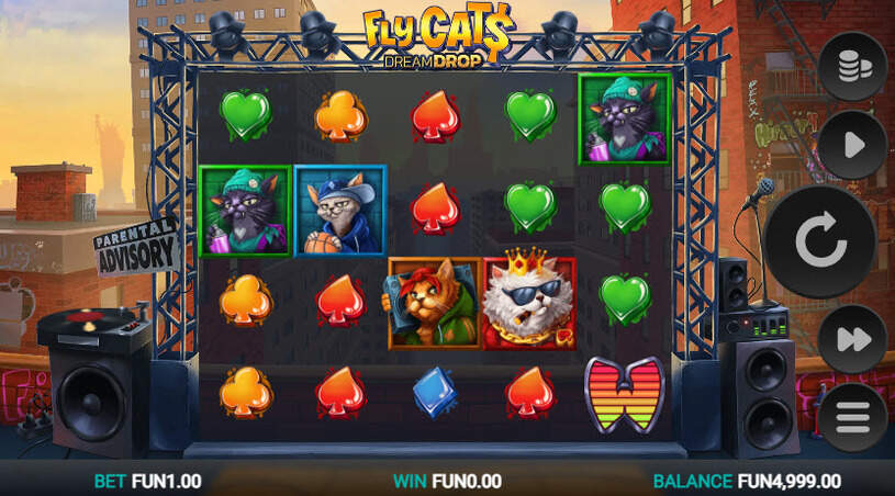 Fly Cats Dream Drop Slot gameplay