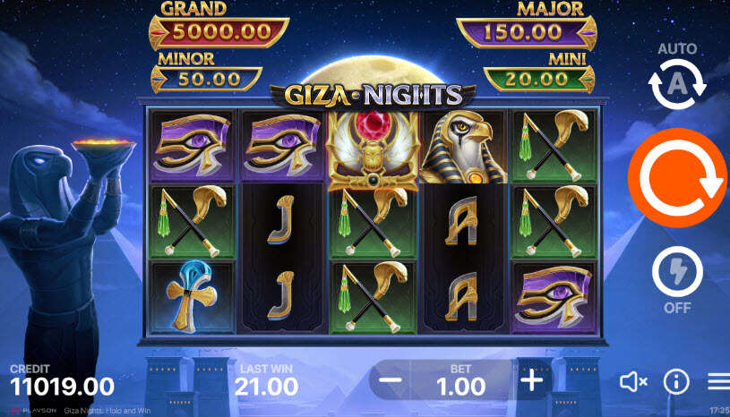Giza Nights Hold and Win Slot gameplay