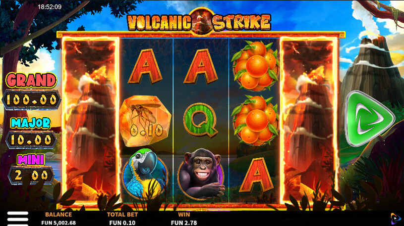 Volcanic Strike Slot gameplay