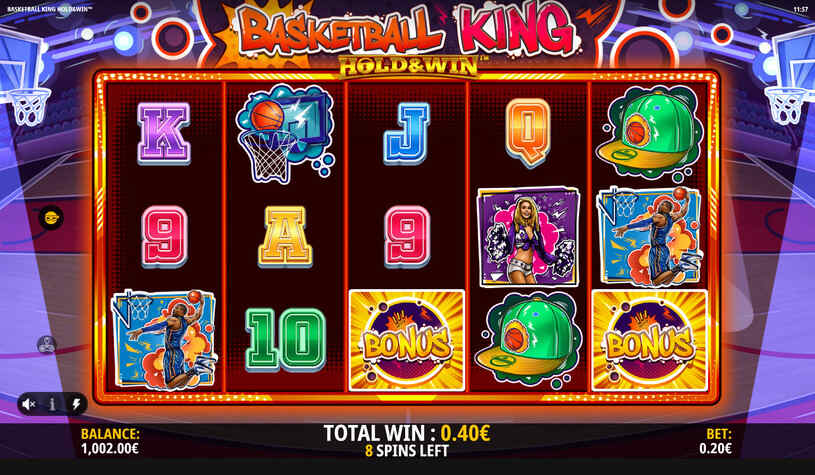 Basketball King Hold and Win Slot Free Spins