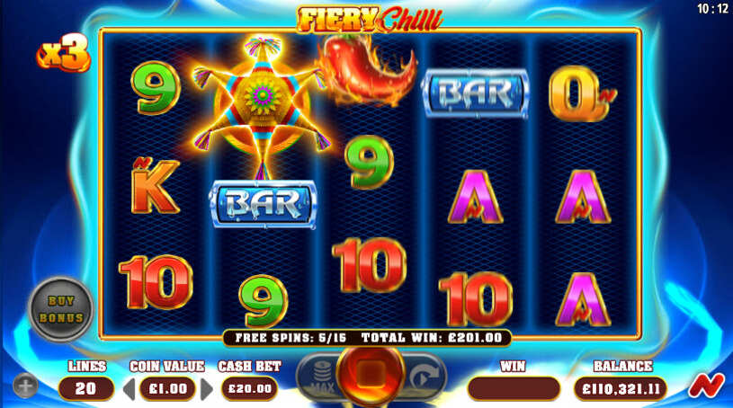 Fiery Chilli Slot Free Spins
