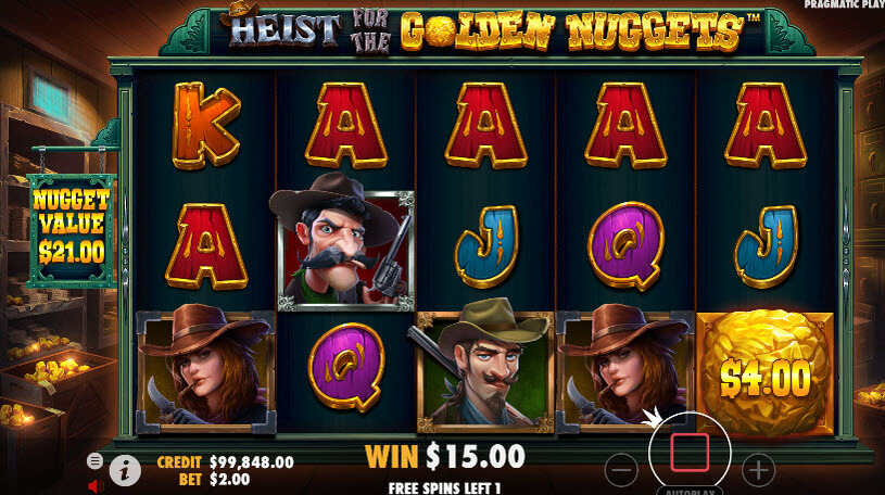 Heist for the Golden Nuggets Slot Free Spins