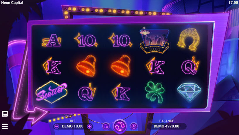 Neon Capital Slot gameplay