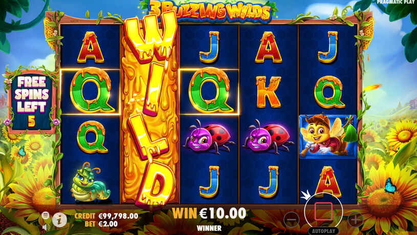 3 Buzzing Wild Slot Free Spins