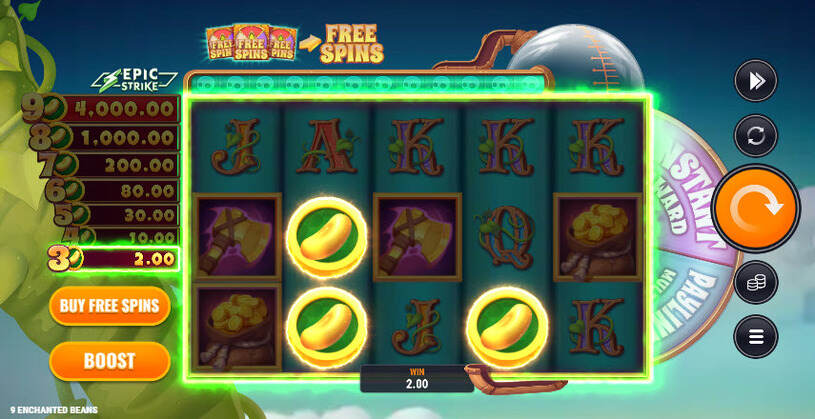 9 Enchanted Beans Slot gameplay