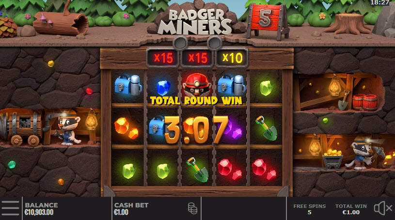 Badger Miners Slot Free Spins