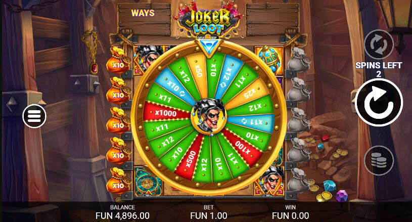 Joker Loot Slot Bonus Wheel