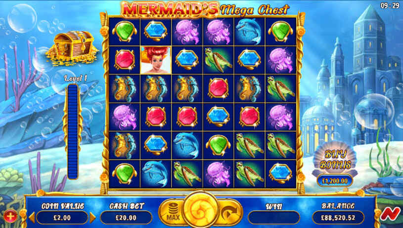 Mermaid’s Mega Chest Slot gameplay
