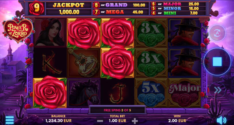 Power of Zorro Slot Free Spins