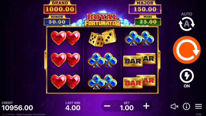 Royal Fortunator Hold and Win Slot gameplay
