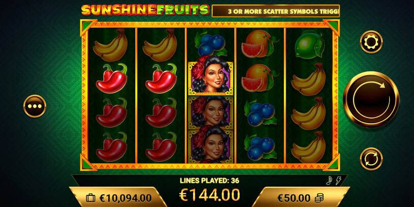 Sunshine Fruits Slot gameplay