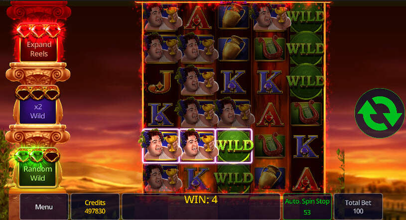Treasures of Rome Slot Expanded Reels