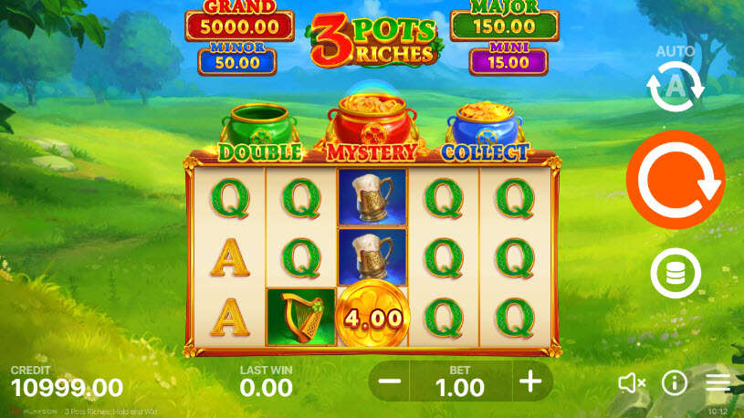 3 Pots Riches Hold and Win Slot gameplay
