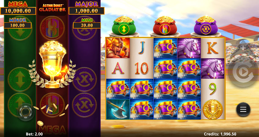 Action Boost Gladiator Slot gameplay