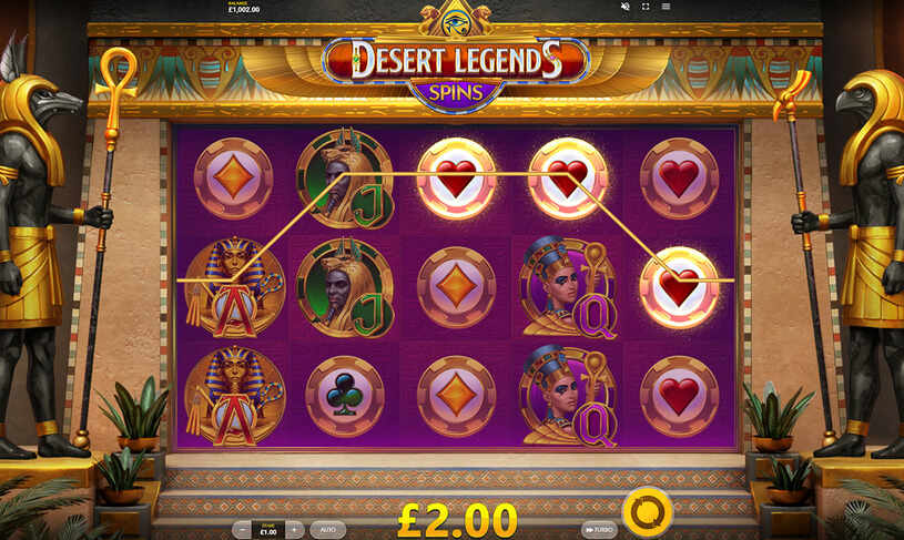 Desert Legends Spins Slot gameplay