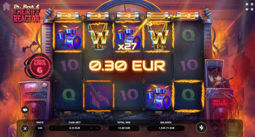 Doc Rock & the Riff Reactor Slot Free Spins