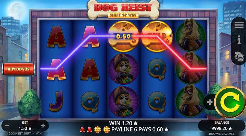 Dog Heist Shift 'N' Win Slot gameplay