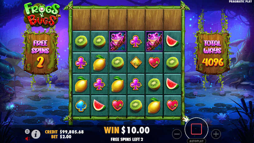 Frogs & Bugs Slot Free Spins